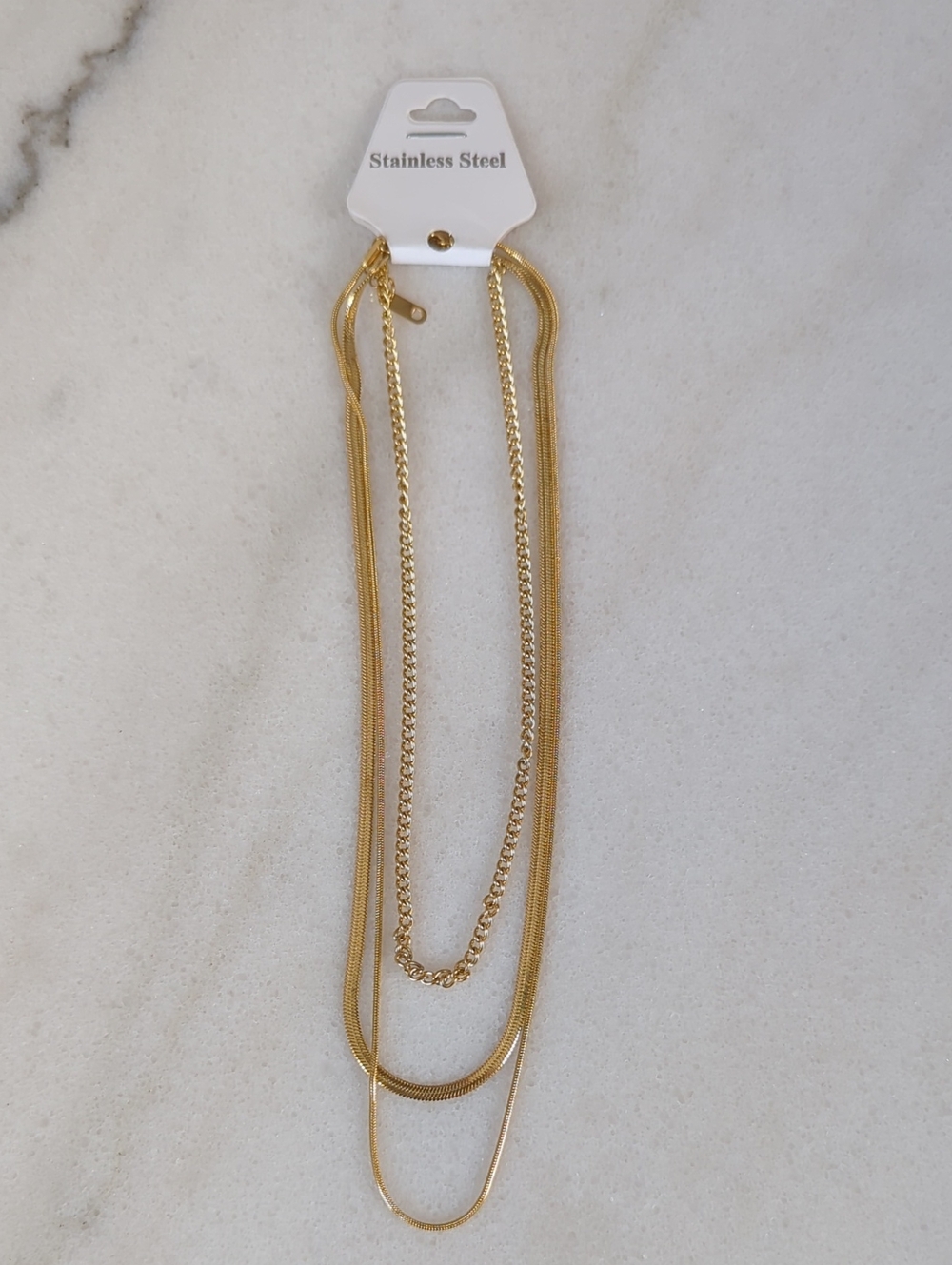 NWT Multi-Chain Layered Gold Necklace